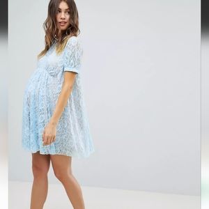 Blue maternity dress